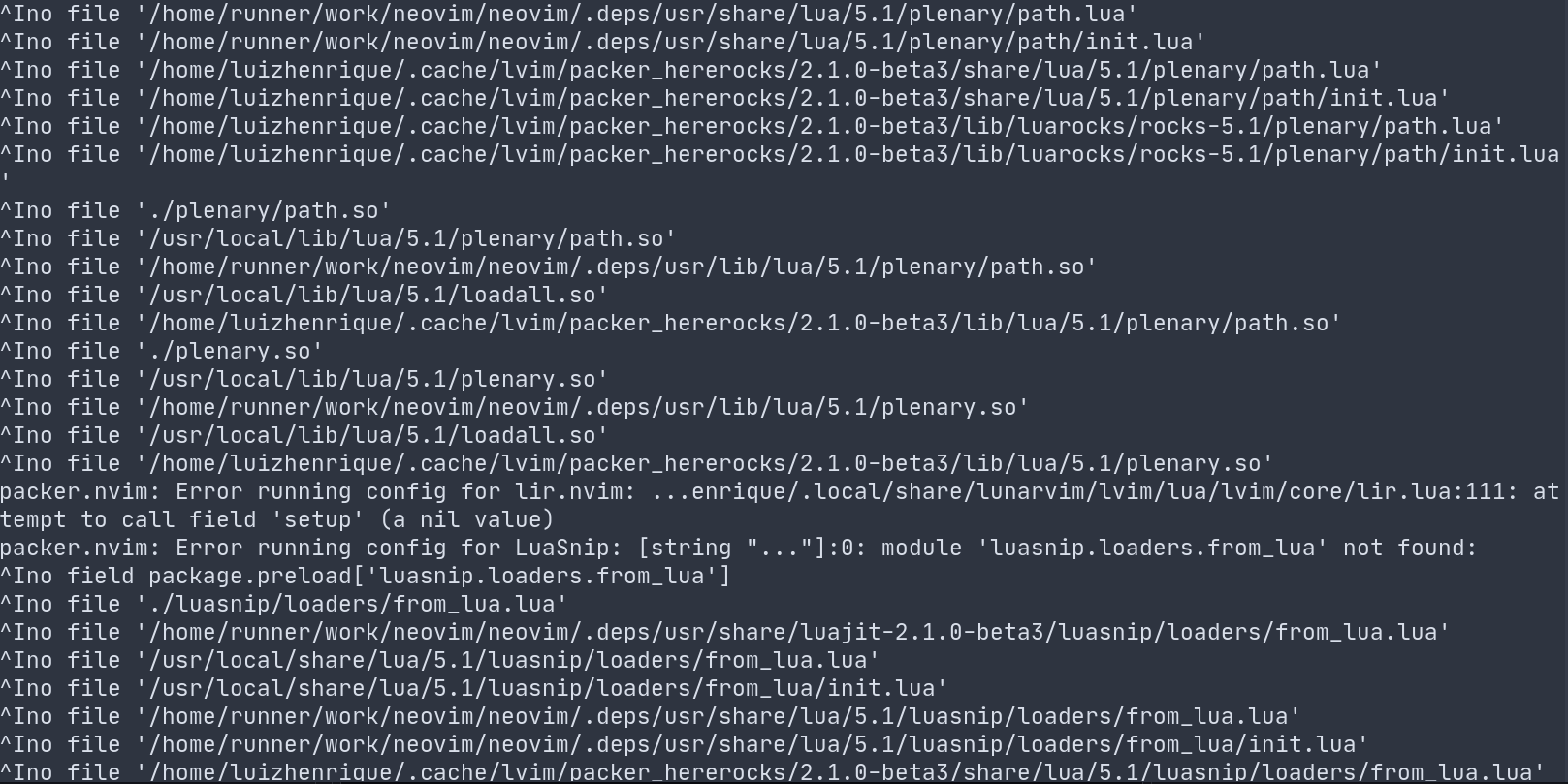 Error to Install Lunarvim on Linux · Issue #3464 · LunarVim/LunarVim ...