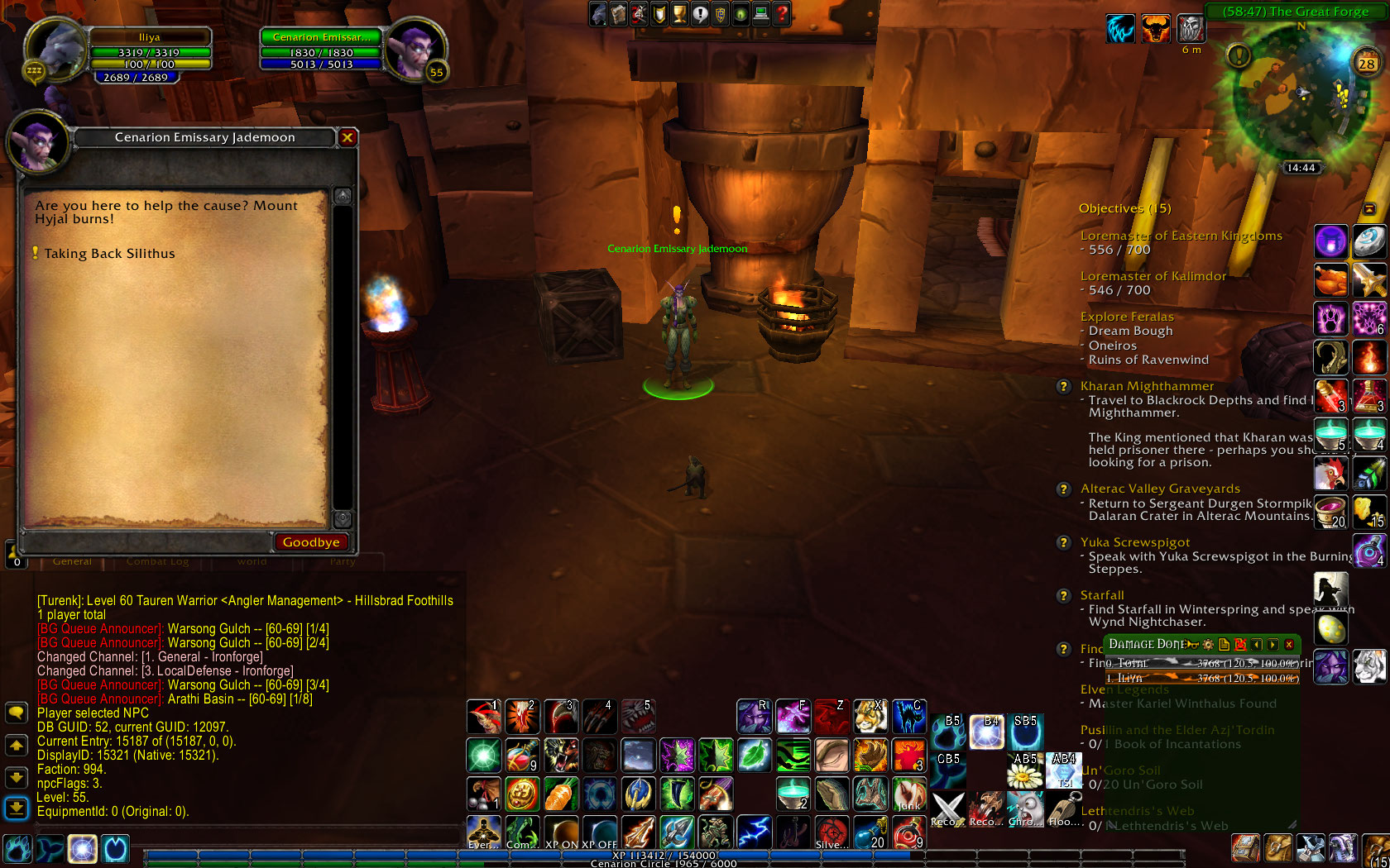 [Minor] Cenarion Emissary Jademoon has a dialogue related to Cataclysm ...