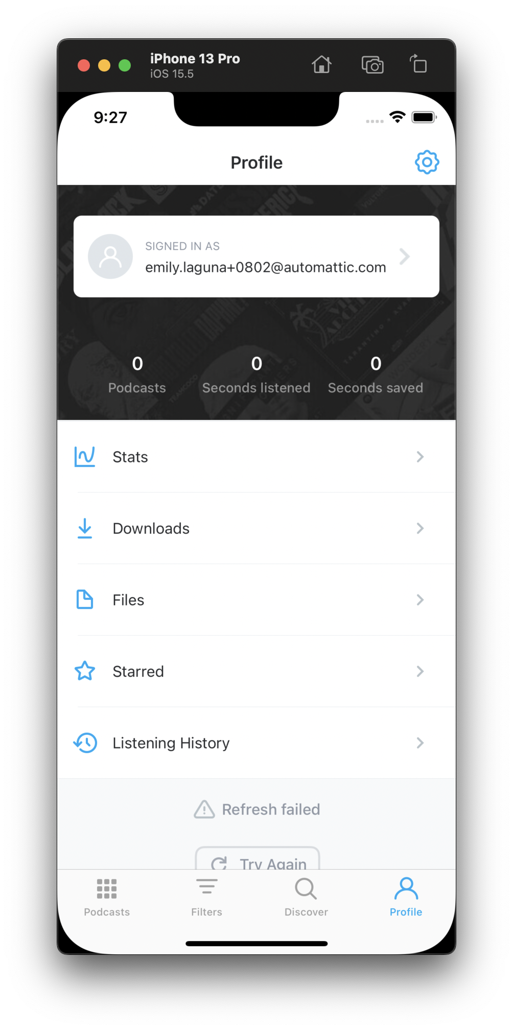 When migrating from 7.19 to 7.20 the manual refresh fails a few times