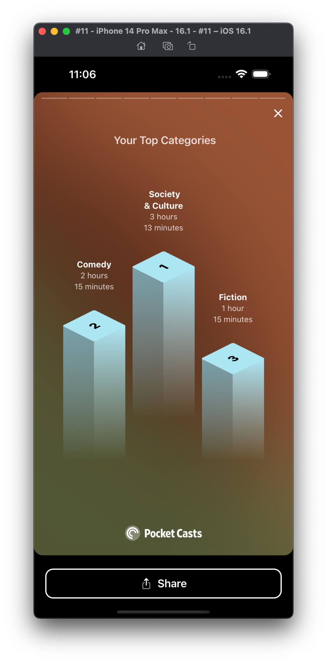 End of Year Implements design feedback for the Top Categories story by