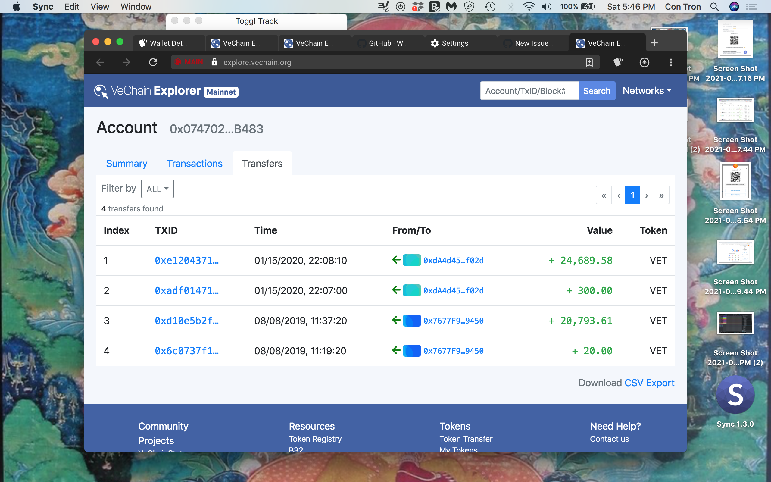 VET and VTHO not visible on Ledger. · Issue #460 · vechain /thor-sync.electron
