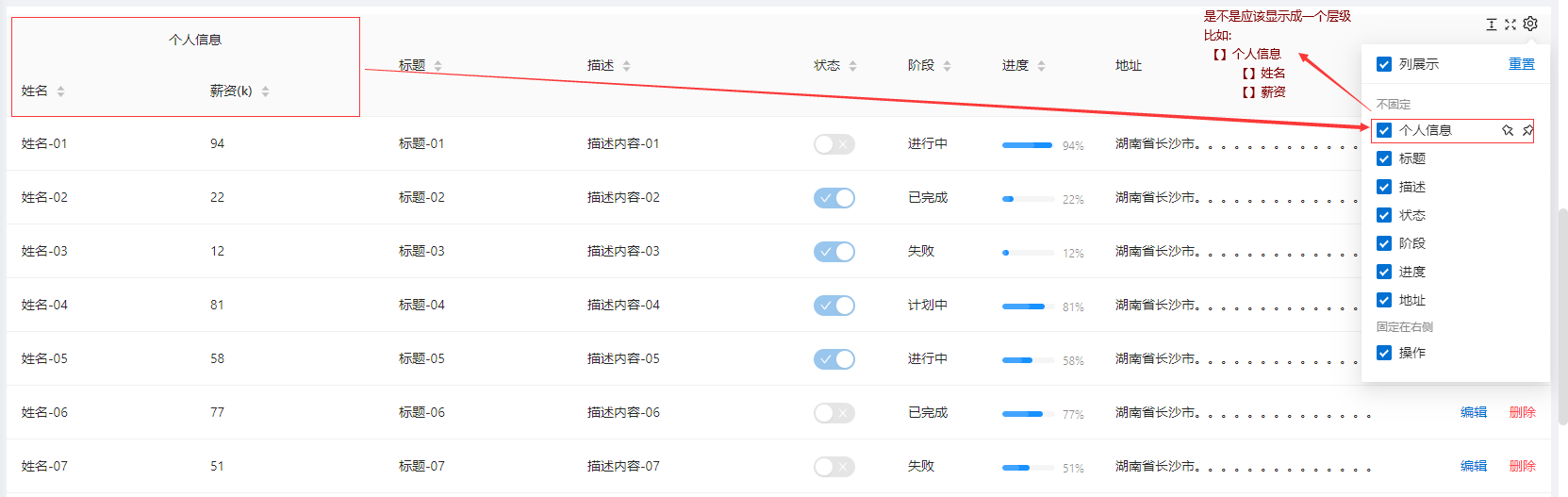 Pro-Table🐛[BUG]表头夸列的情况，显示隐藏无效 · Issue #145 · ant-design/pro-components ...