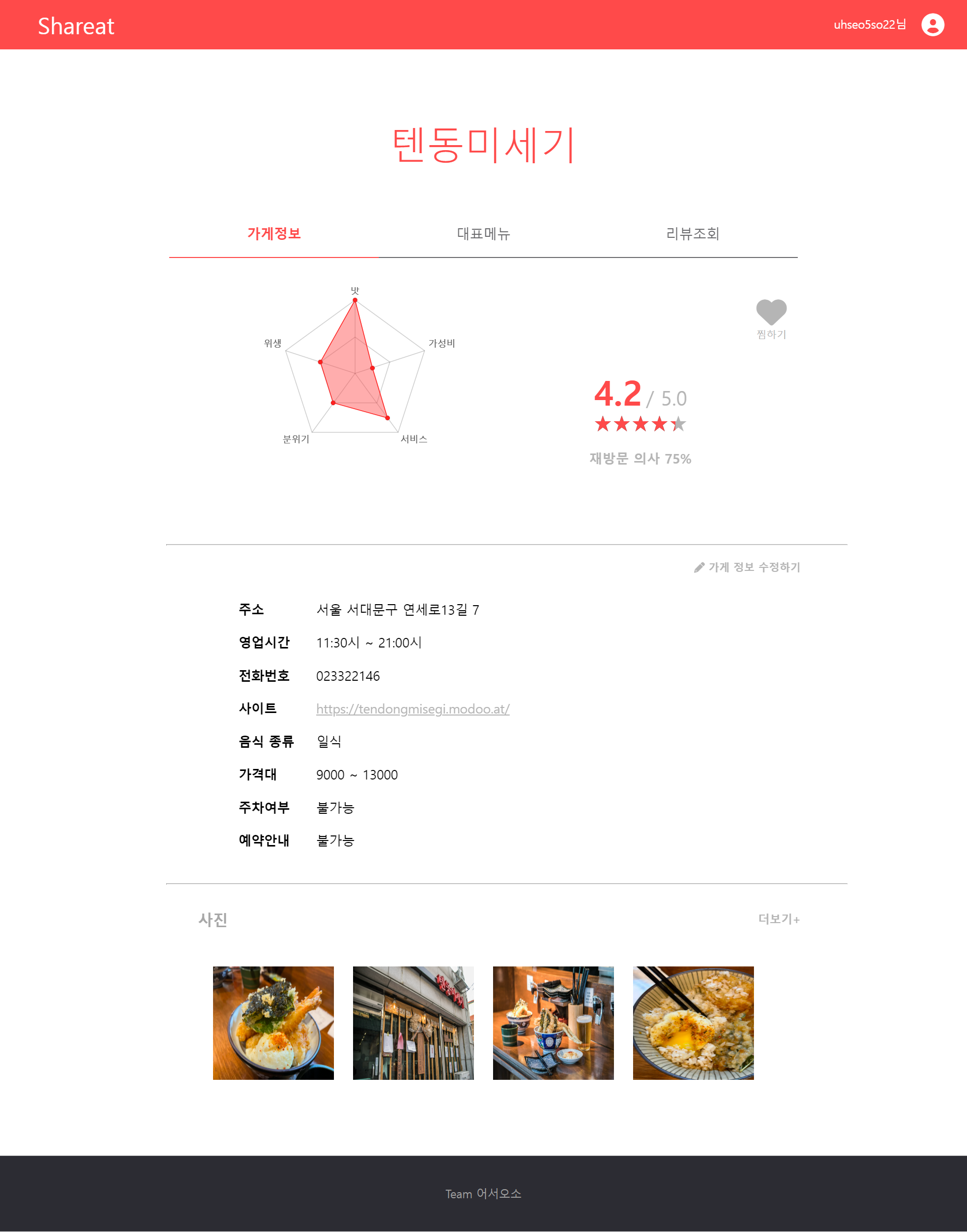 가게 상세정보 조회