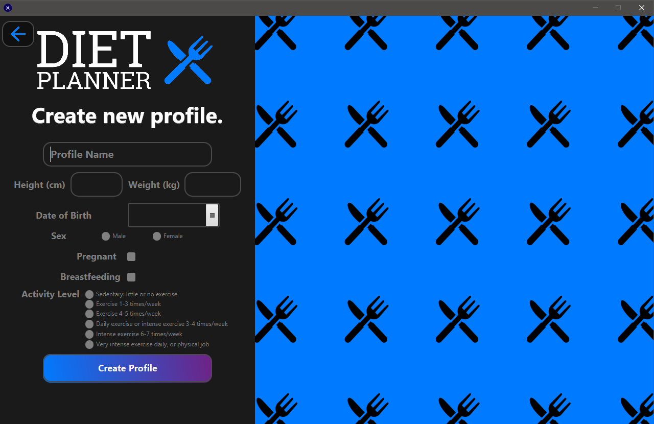 Github Igor Siergiej Diet Planner Personal Project Diet Planner Java