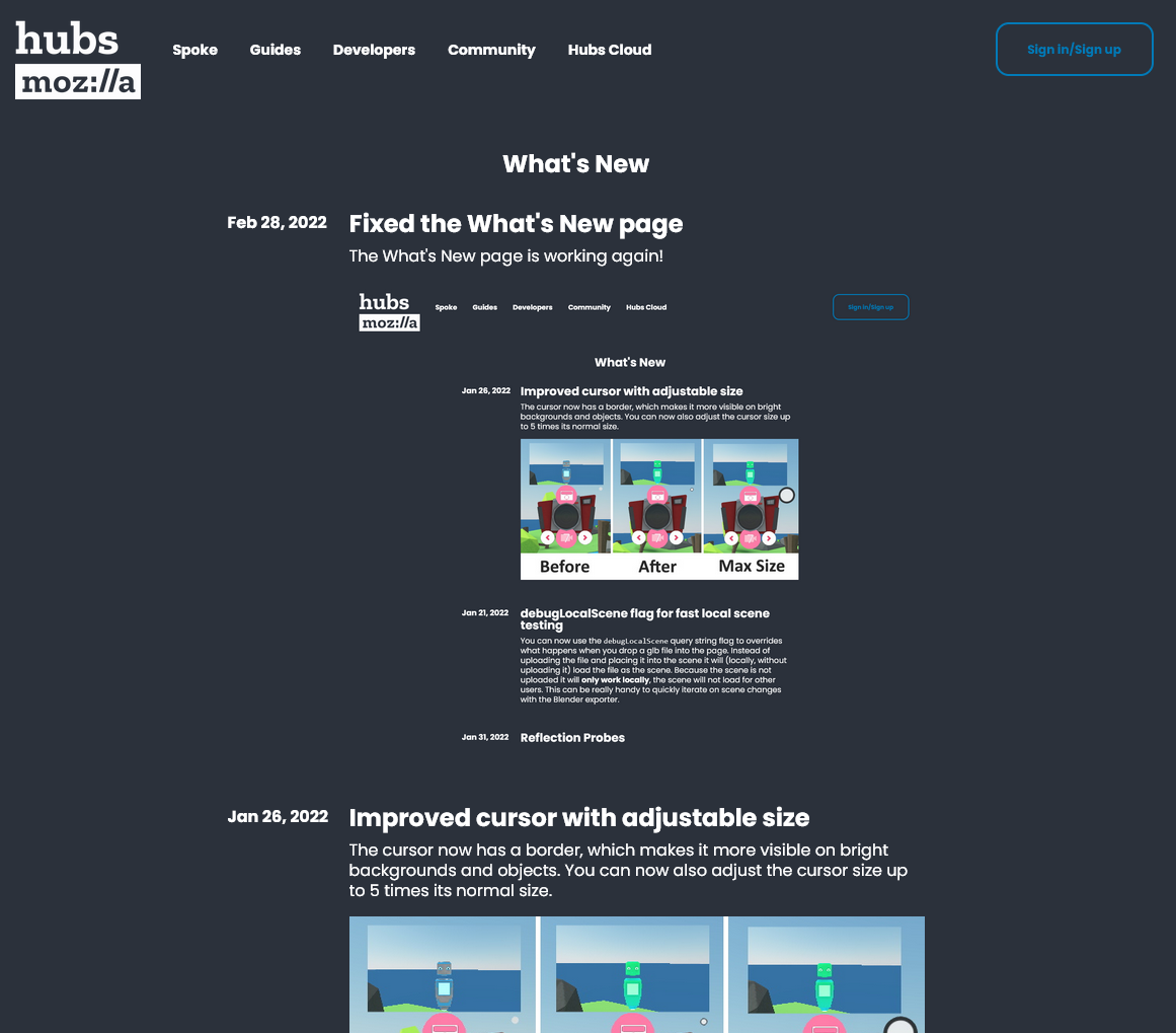 What's New Hubs by Mozilla