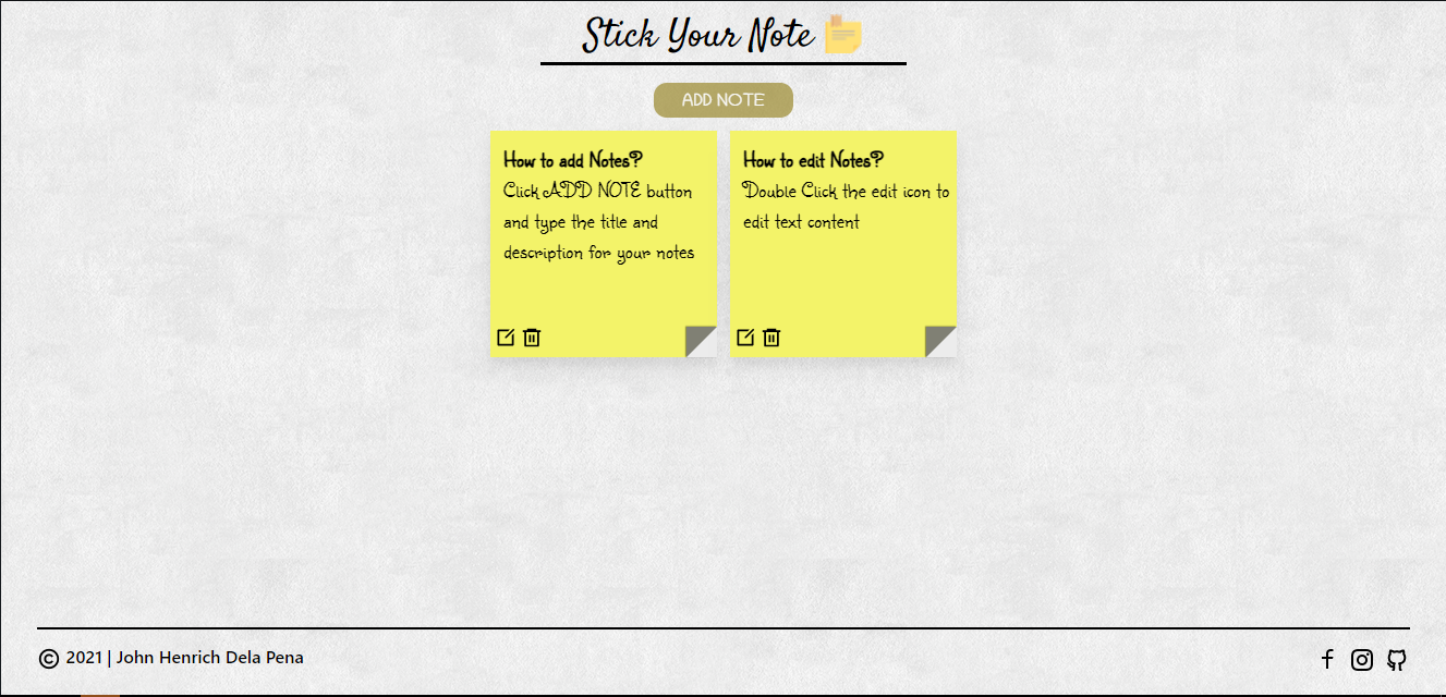 GitHub - jdpena28/stick-your-note: A React-App let you create a stick ...