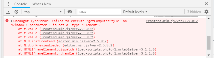 Elementor ver 2.5.9 js error · Issue #7541 · elementor/elementor · GitHub