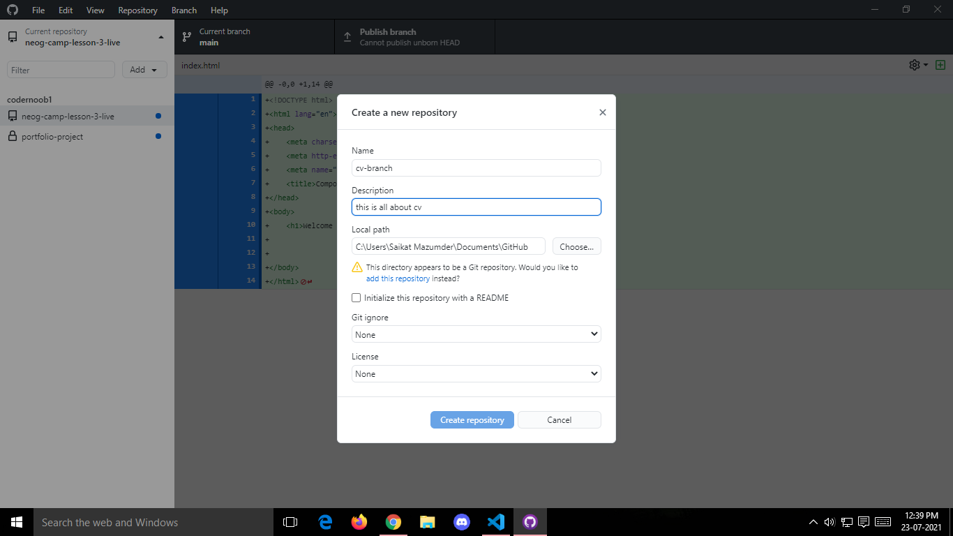 CREATE Repository BUTTON DISABLED · Issue #12669 · desktop/desktop · GitHub