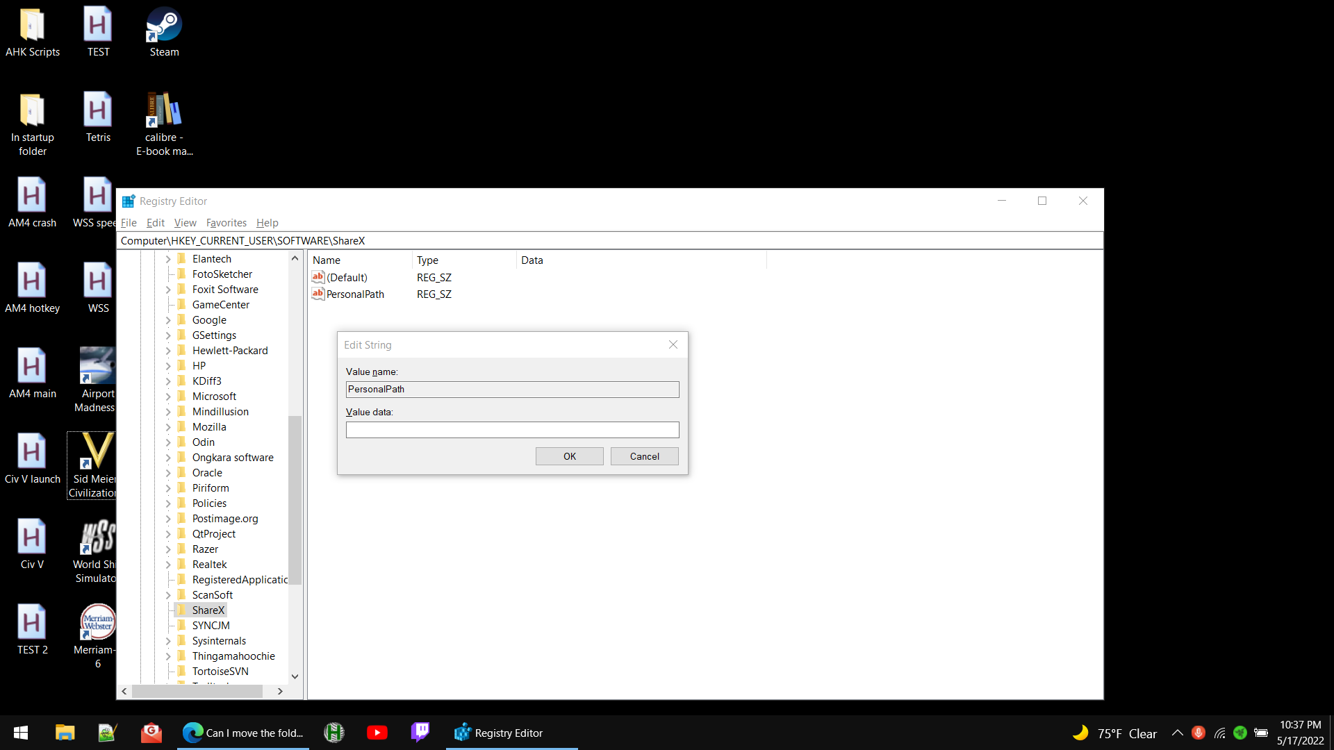 Can I move the folder in Documents? · Issue #6232 · ShareX/ShareX · GitHub