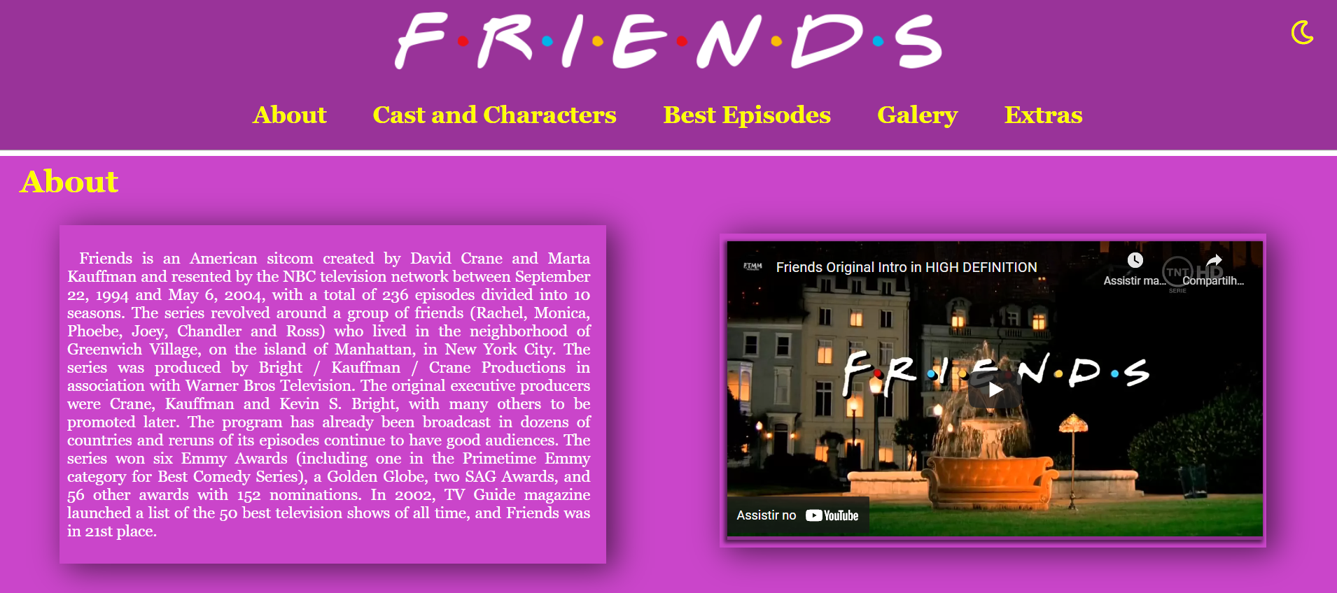 GitHub - emillylamotte/fanpageFriends: Fanpage of the Friends series ...