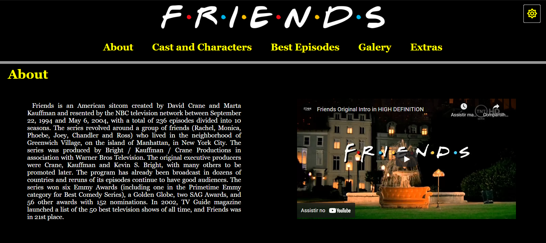 GitHub - emillylamotte/fanpageFriends: Fanpage of the Friends series ...