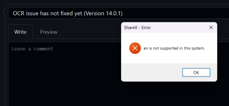 OCR issue has not fixed yet (Version 14.0.1) · Issue #6332 · ShareX ...