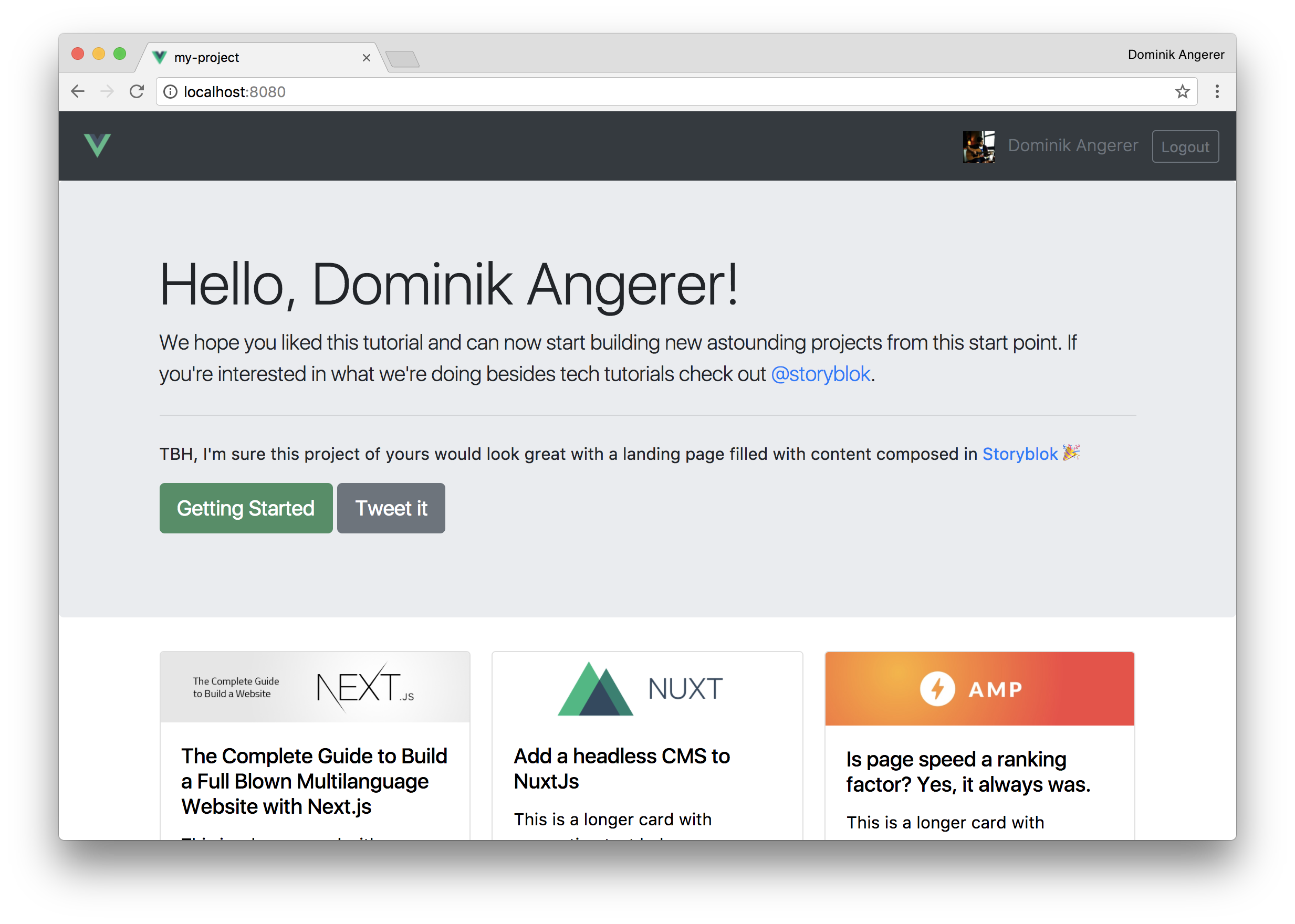 adds updated Authentication with Auth0 (Vue 2.5) Tutorial + Example by ...
