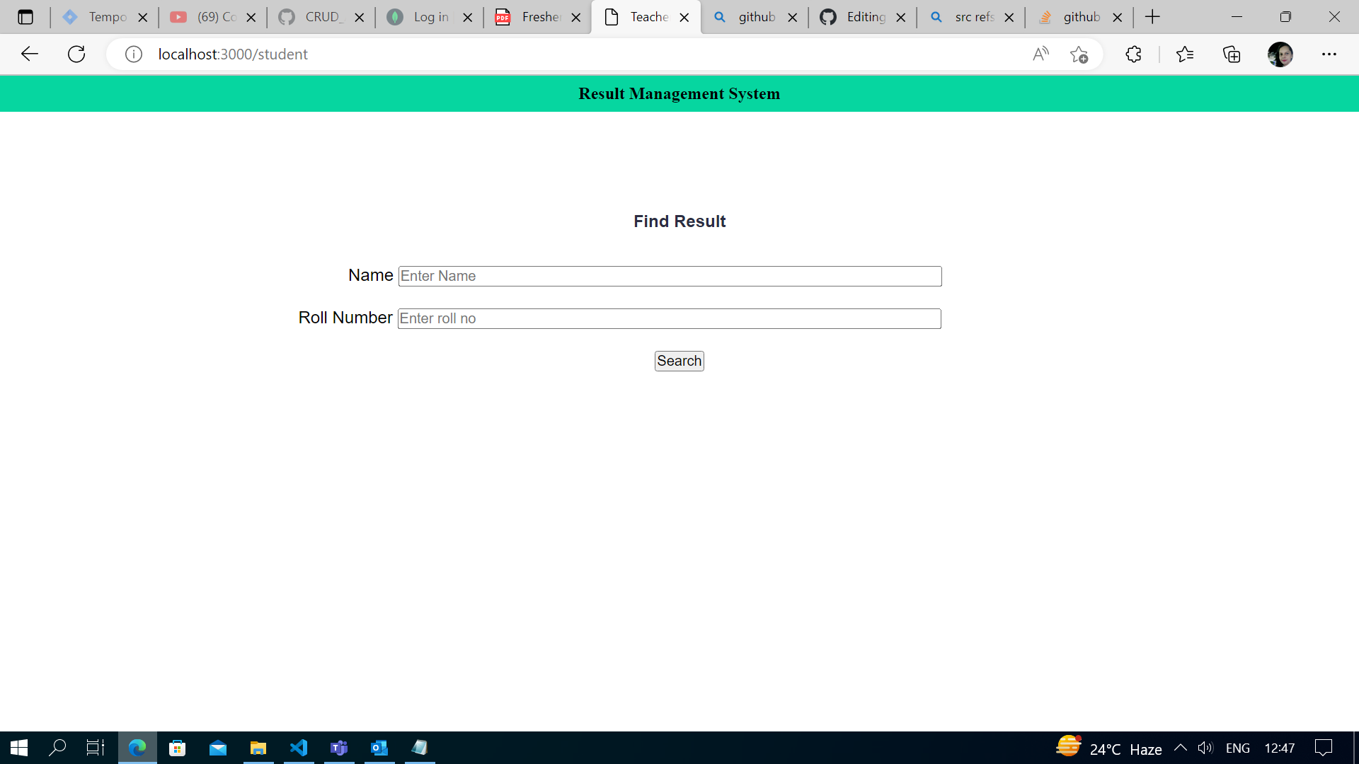 GitHub - Swati-Mishra77715041999/result-management-system