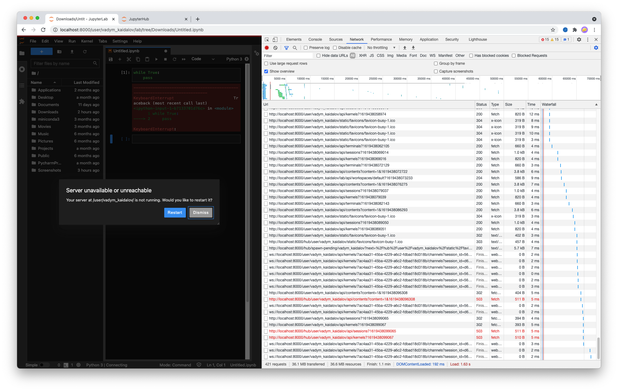 Add `isConnected` to `ServiceManager`, use it in `hubextension` by
