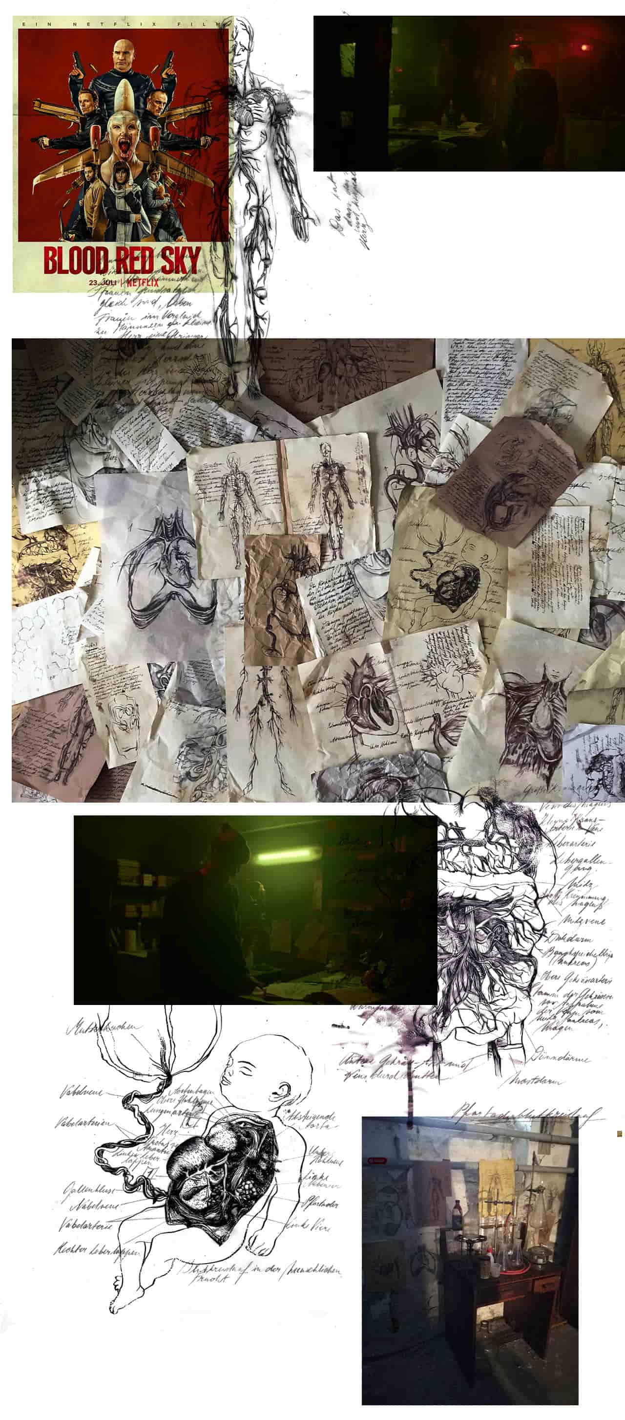 Demonstration of work from the project Red Blood Sky