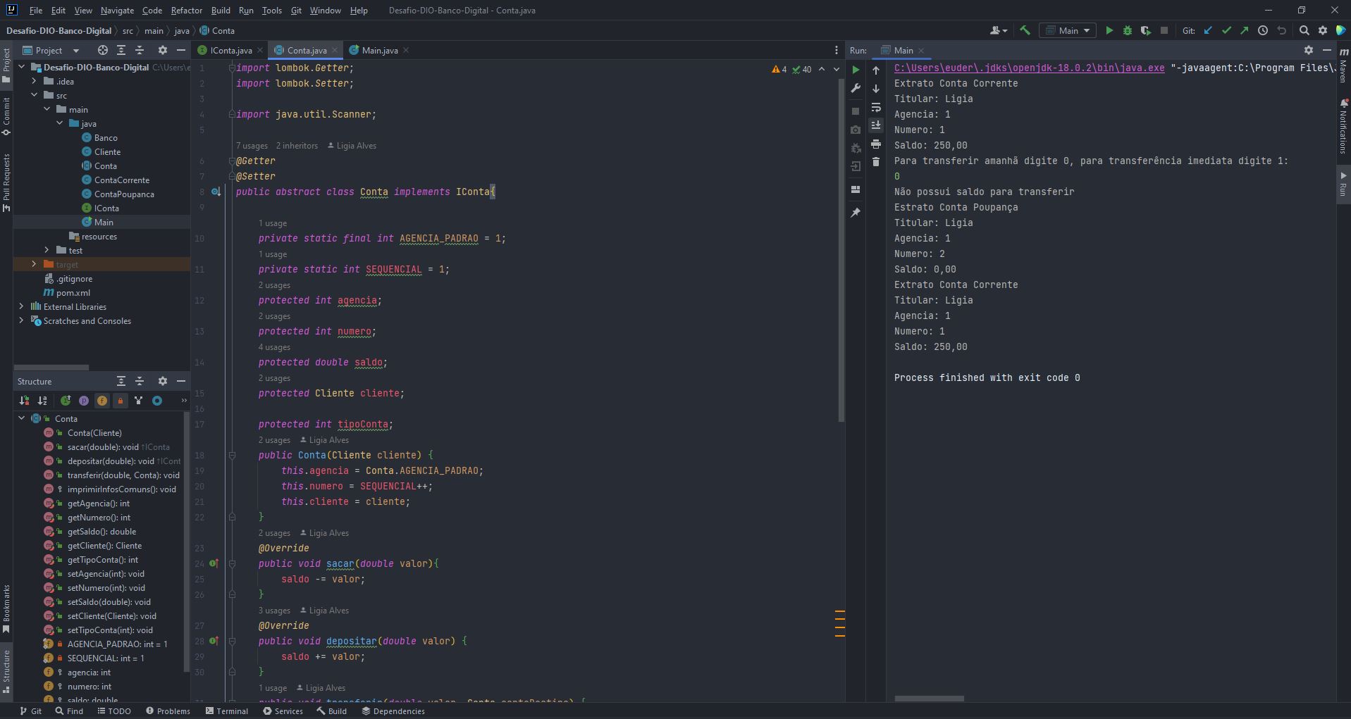 GitHub - ligiastalves/Desafio-DIO-Banco-Digital: desafio de projeto em ...