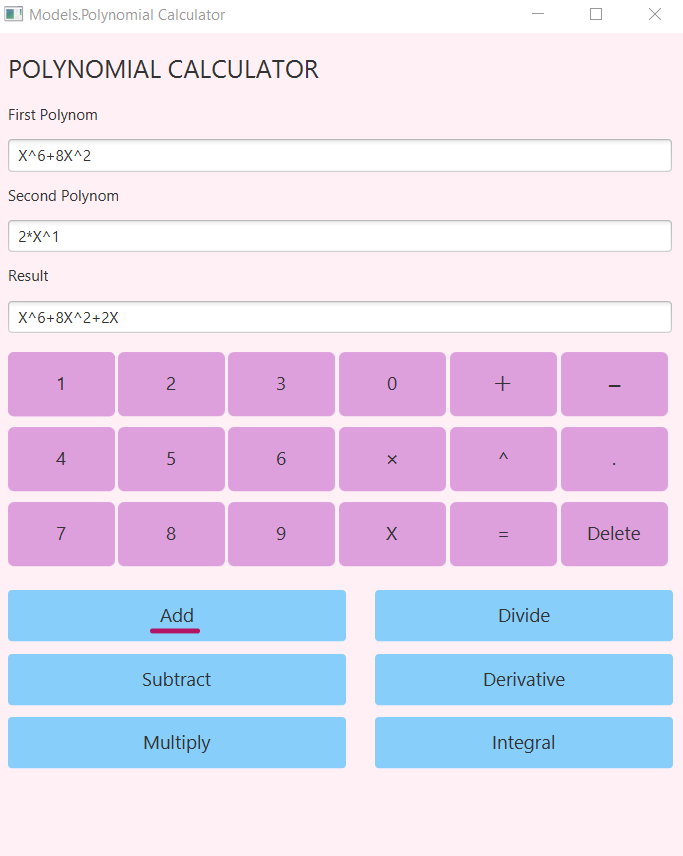 Github teodoratat polynomial calculator