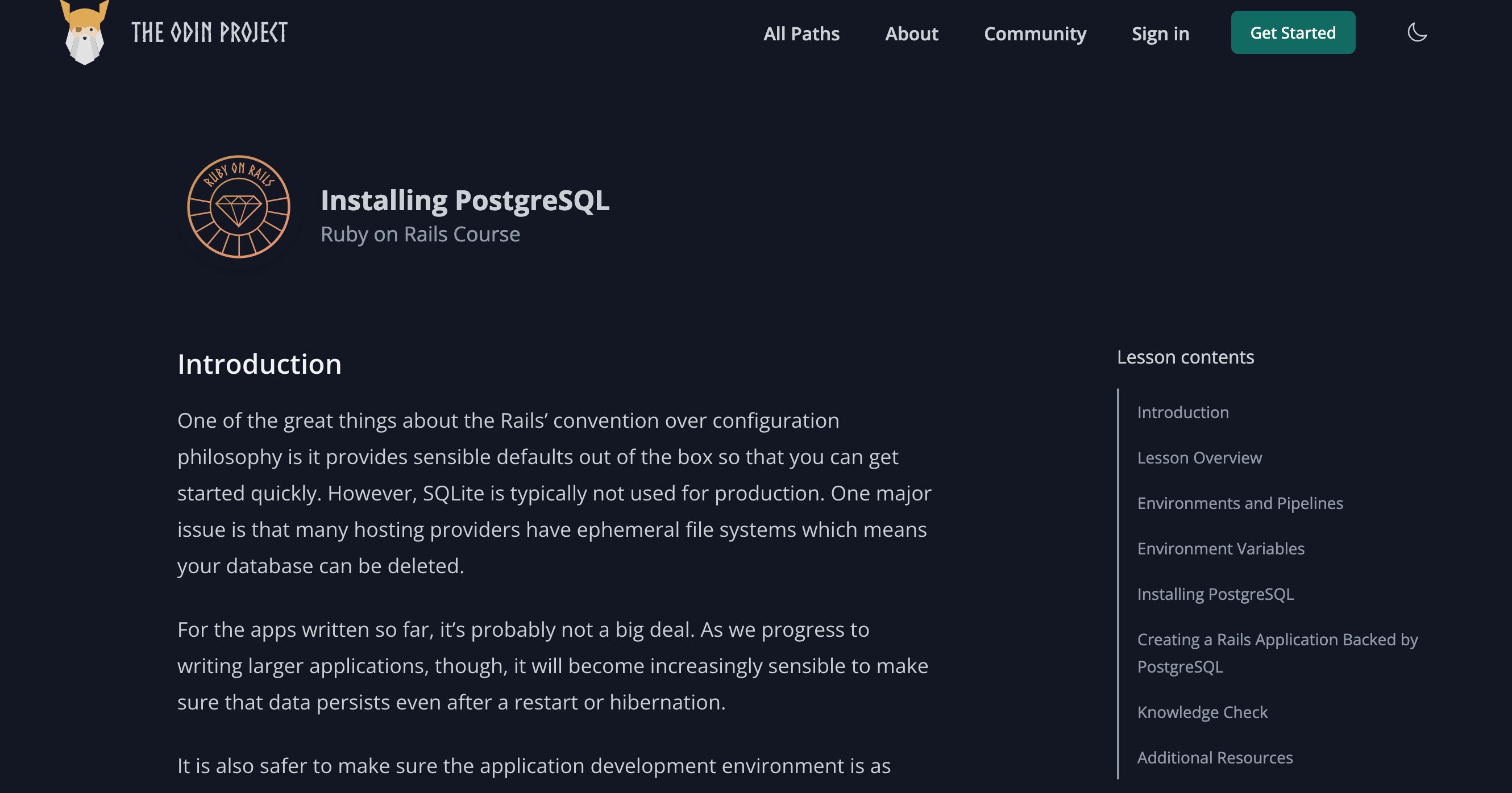 feat add installing psql lesson to Rails course by crespire · Pull
