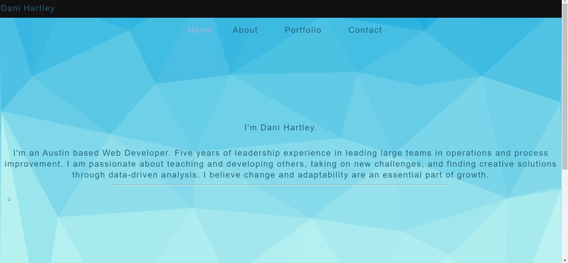 GitHub - dani-hartley/react-portfolio: Module 20 React Challenge