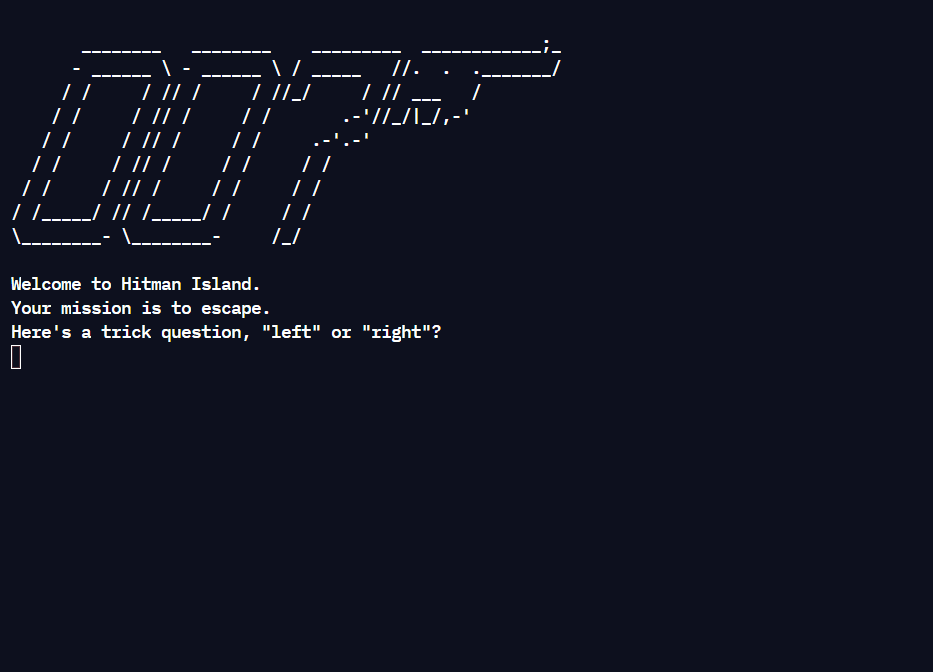 Treasure Island (Python Text Adventure Game)
