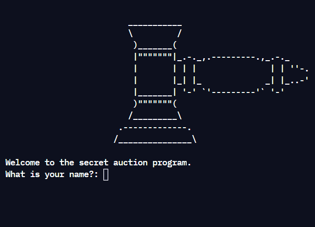 Blind Auction (Console Application)