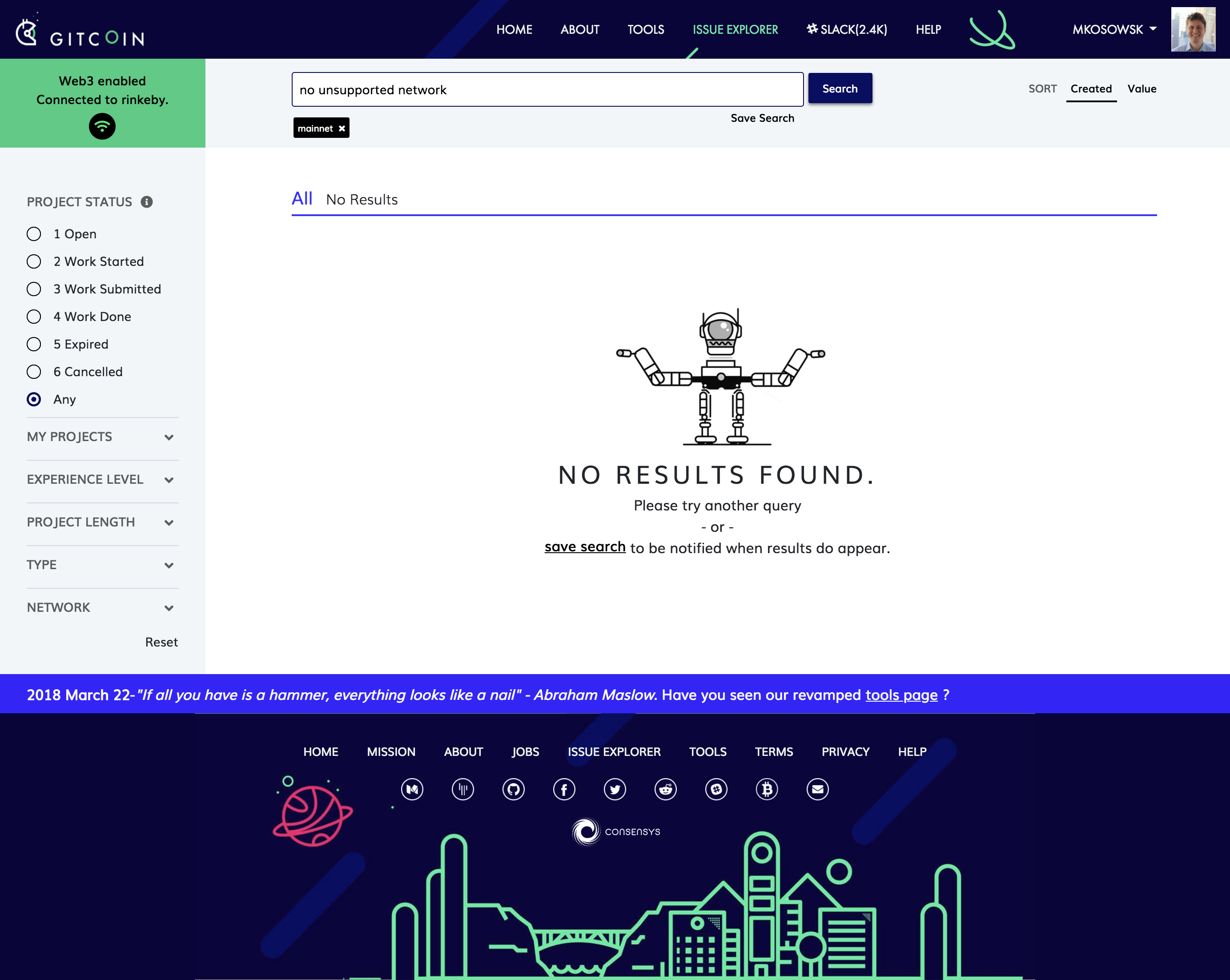gitcoin co_explorer_q no 20unsupported 20network