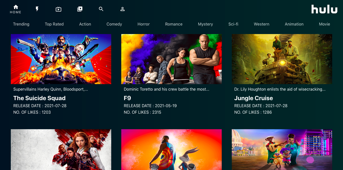 GitHub - SudhanshuPanthri/huluClone: Hulu Clone using React.js