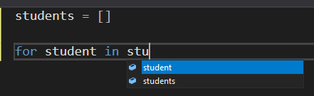 Provide useful python intellisense suggestions in for loop · Issue ...