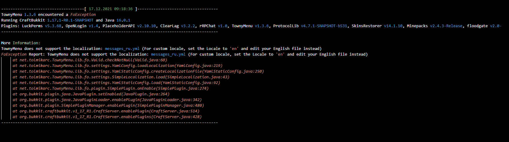 [BUG] Localization · Issue #15 · benny-conn/TownyMenu · GitHub