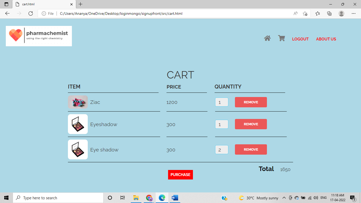 GitHub - Ananya7565/Pharmachemist: The Pharmachemist shopping website ...