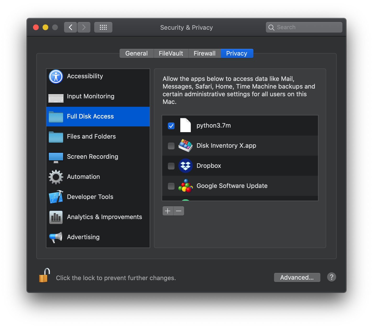 `Readonly file system` error on MacOS · Issue 160 · vilemduha