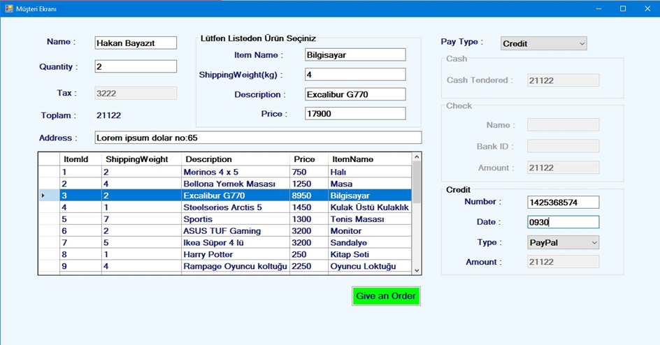 GitHub - MhAliCakmak/OrderAutomation: Order Automation Project ...