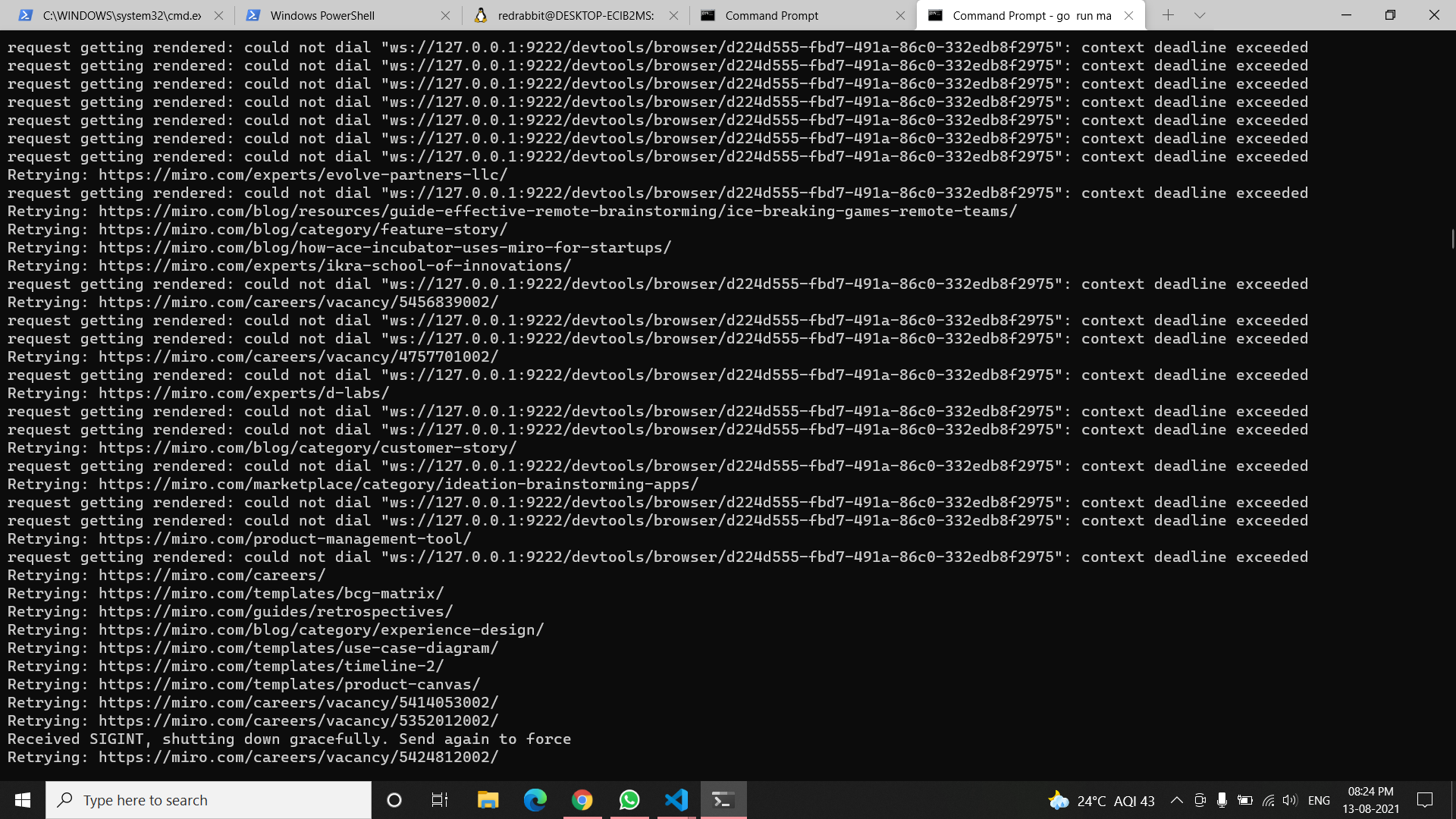 geziyor error screenshot
