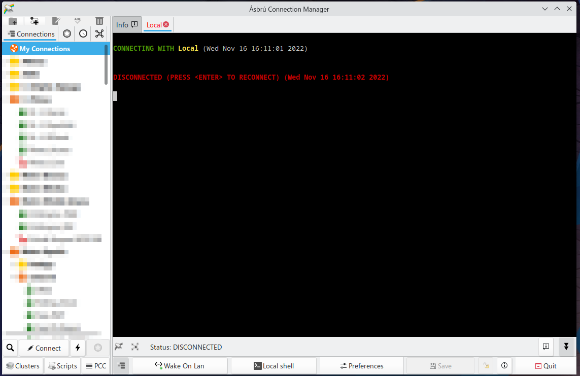 Local shell (bash) instant disconnect · Issue #992 · asbru-cm/asbru-cm ...
