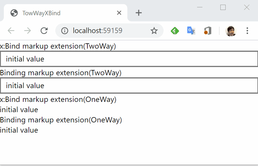 TwoWay x:Bind doesn't work · Issue #2587 · unoplatform/uno · GitHub