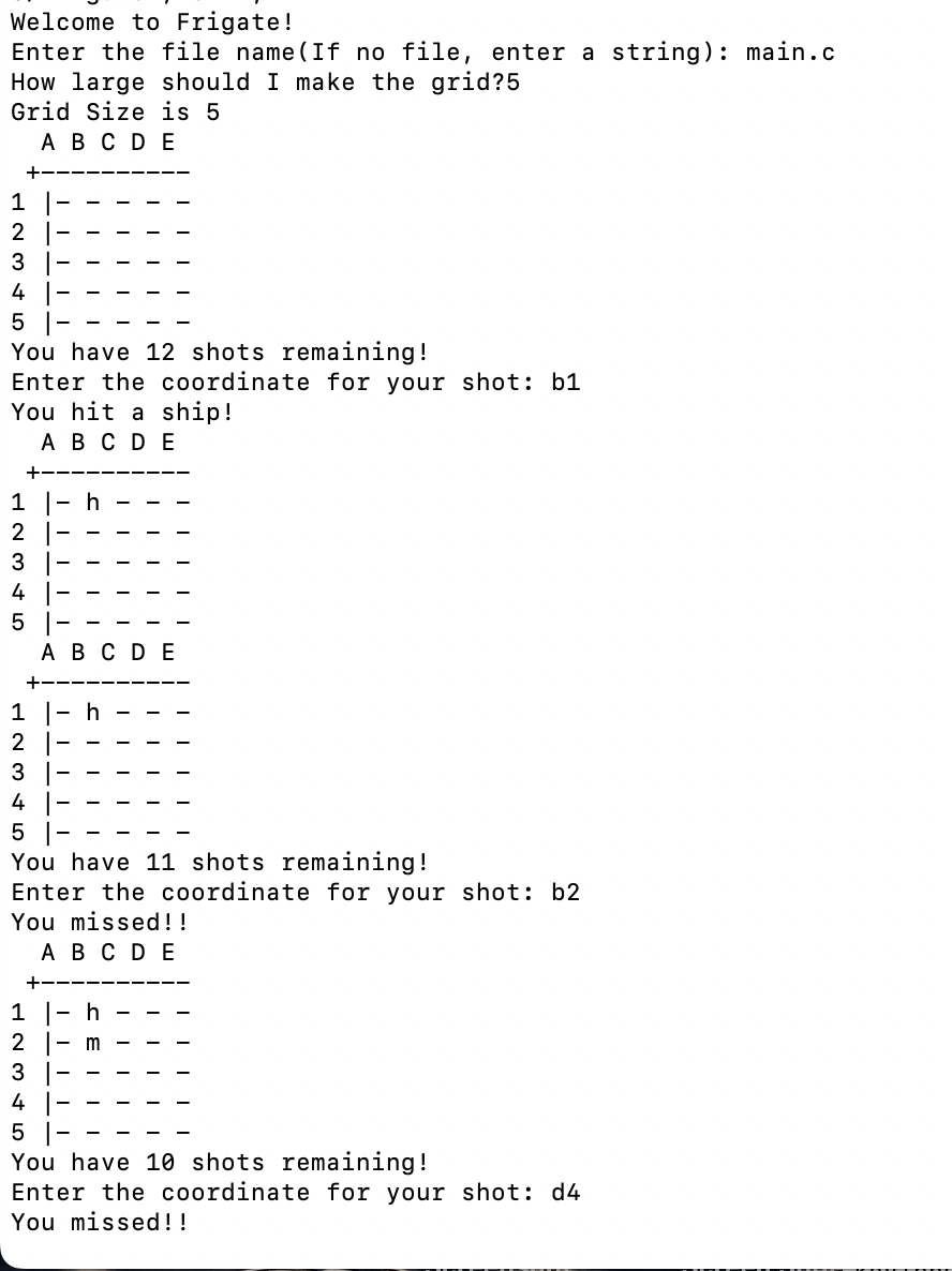 GitHub - kevinnguyen2023/Frigate-Battleship: Developed a program that ...