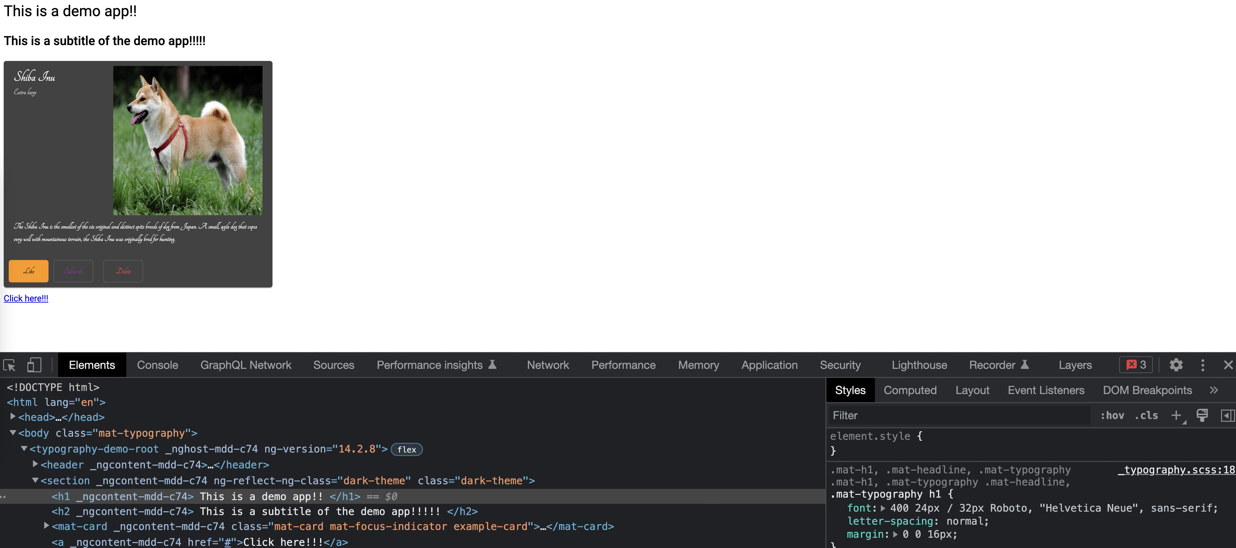 bug(typography): theming typography · Issue #25902 · angular/components ...