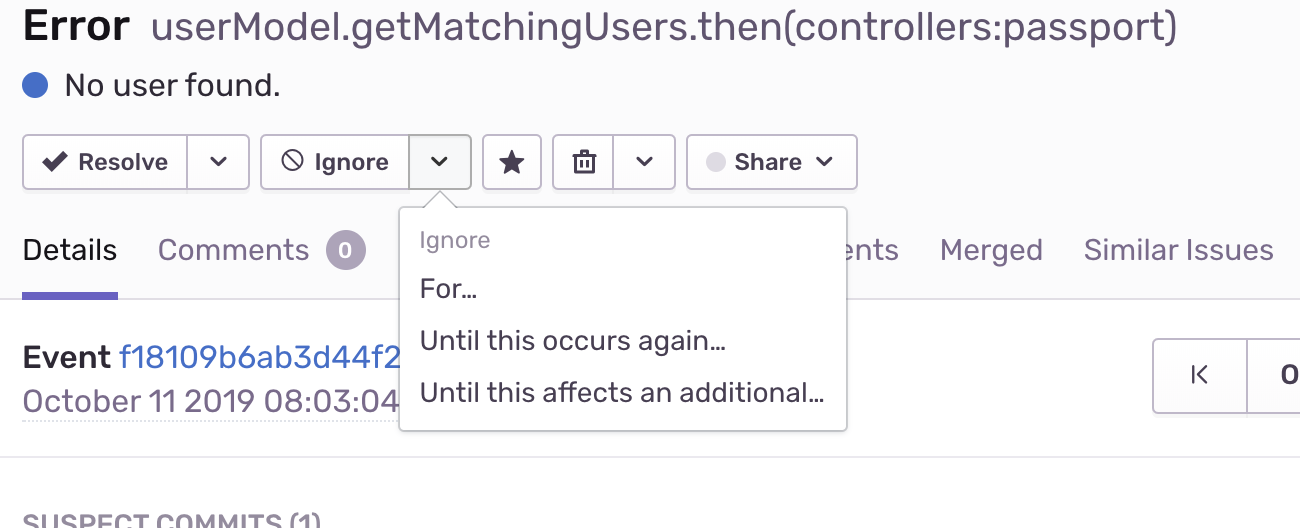 Ignore Error For x times · Issue #2268 · getsentry/sentry-javascript ...