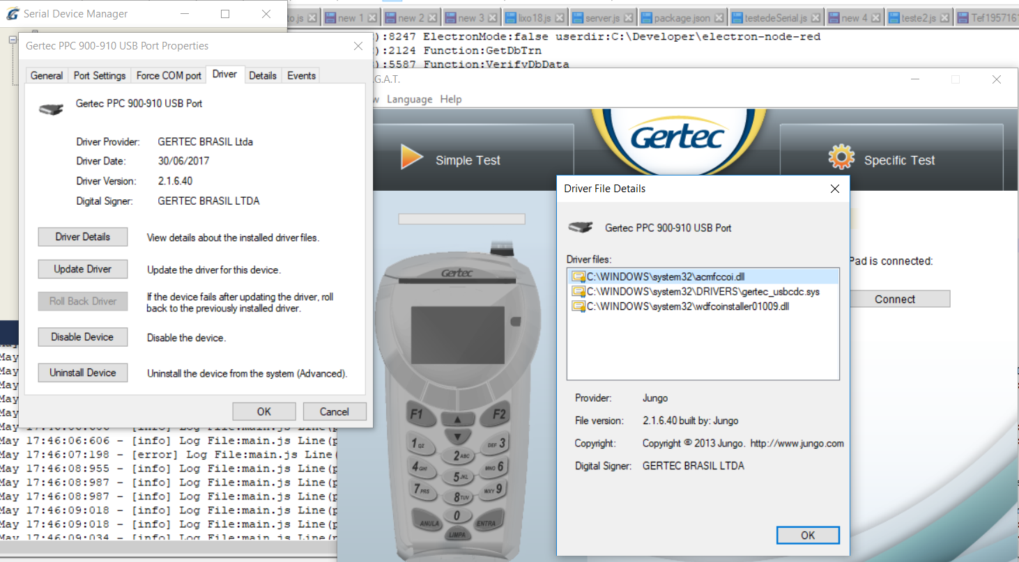 SerialPort with Pinpad Device · Issue 1864 · serialport/node