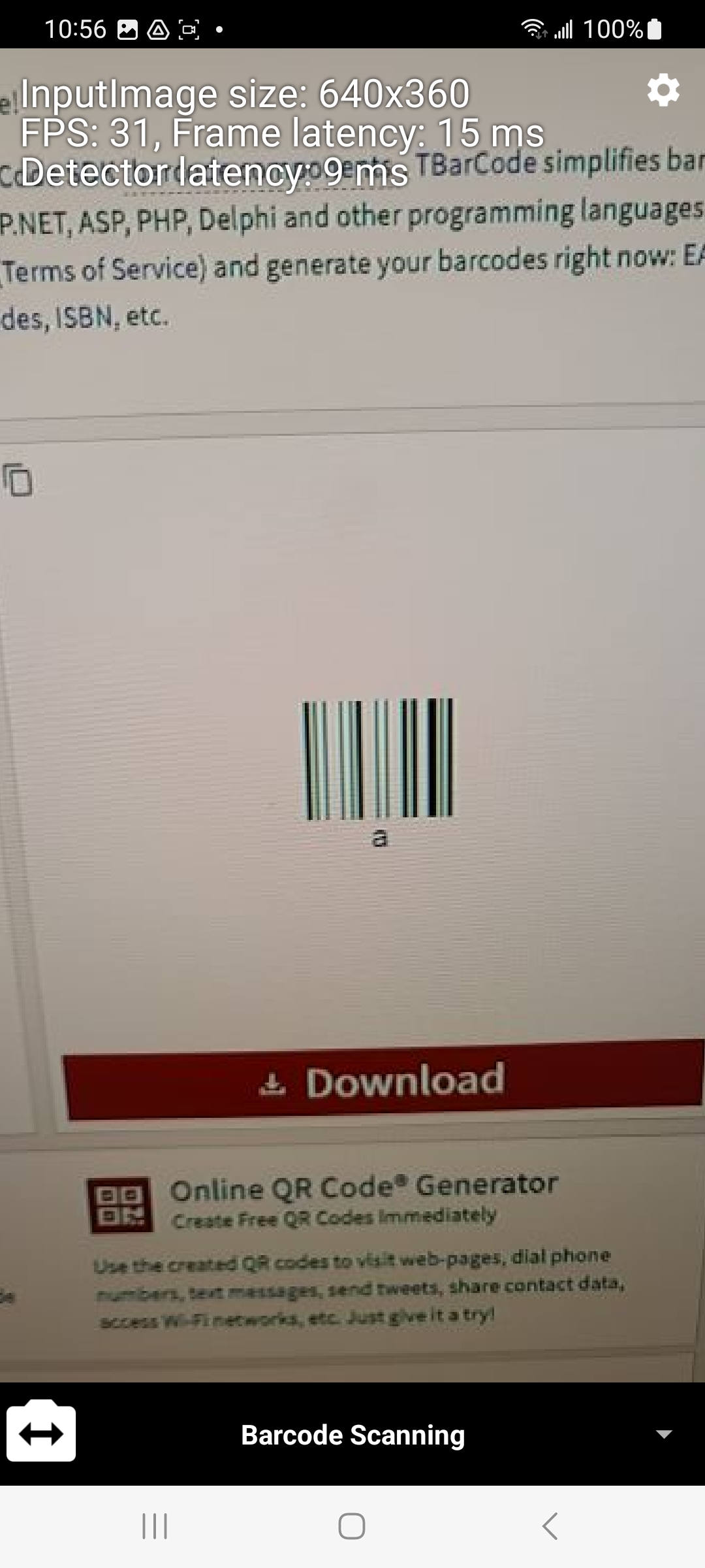  bug report cannot scan one digit barcode issue 659 googlesamples