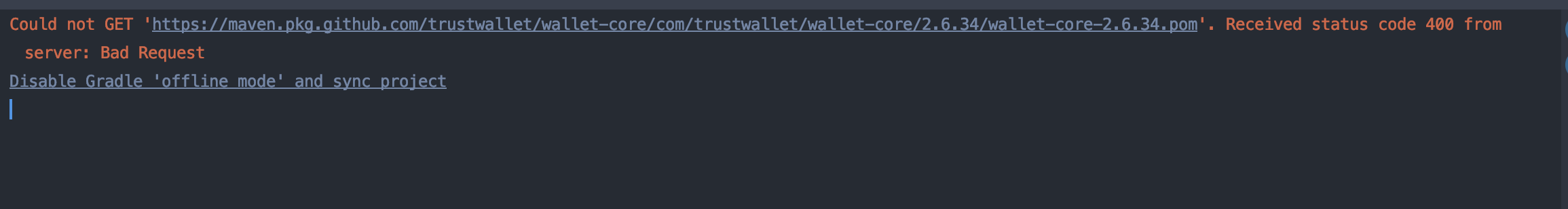 Couldn't retrieve package - bad request · Issue #1802 · trustwallet ...