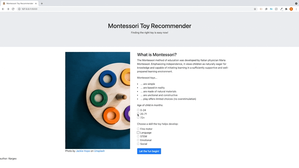 Toy Recommender