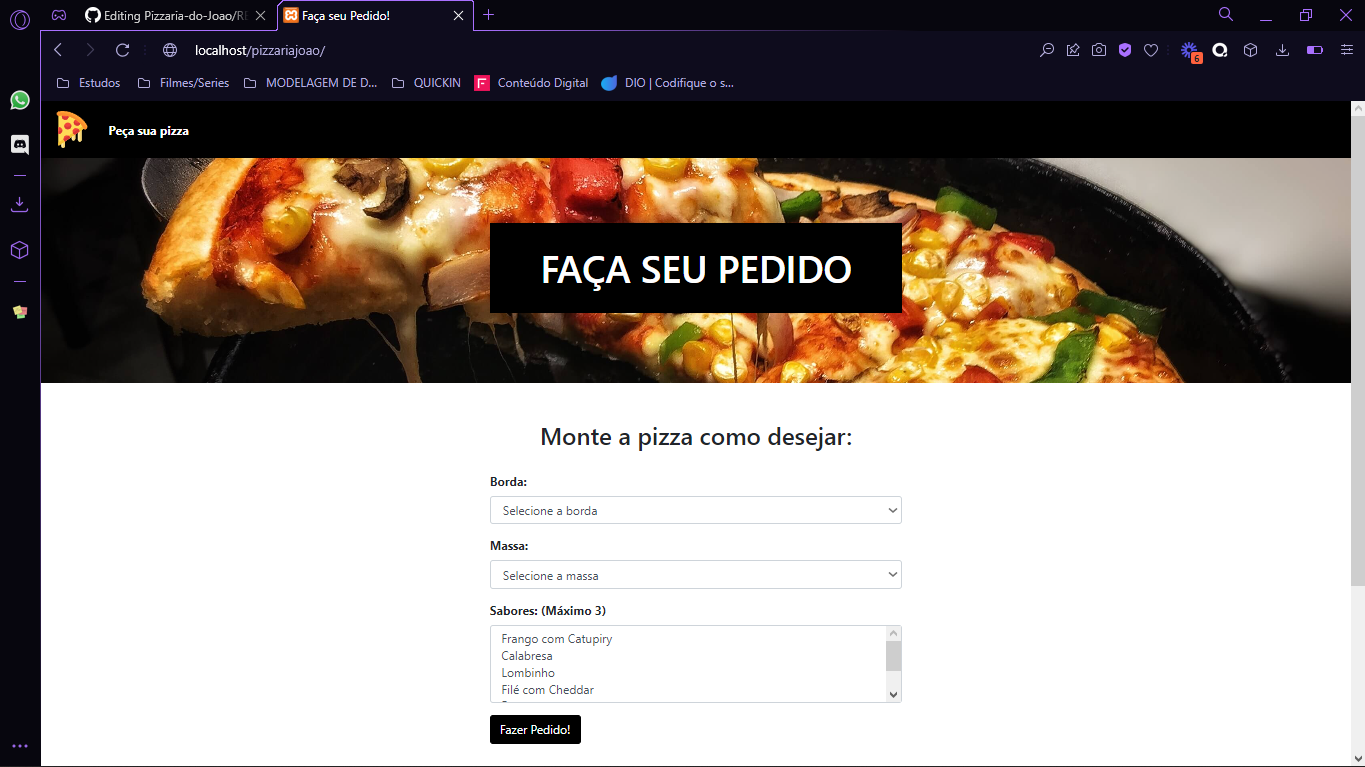 GitHub - JessicaMotta/Pizzaria-do-Joao: Finalizado o projeto simulando ...