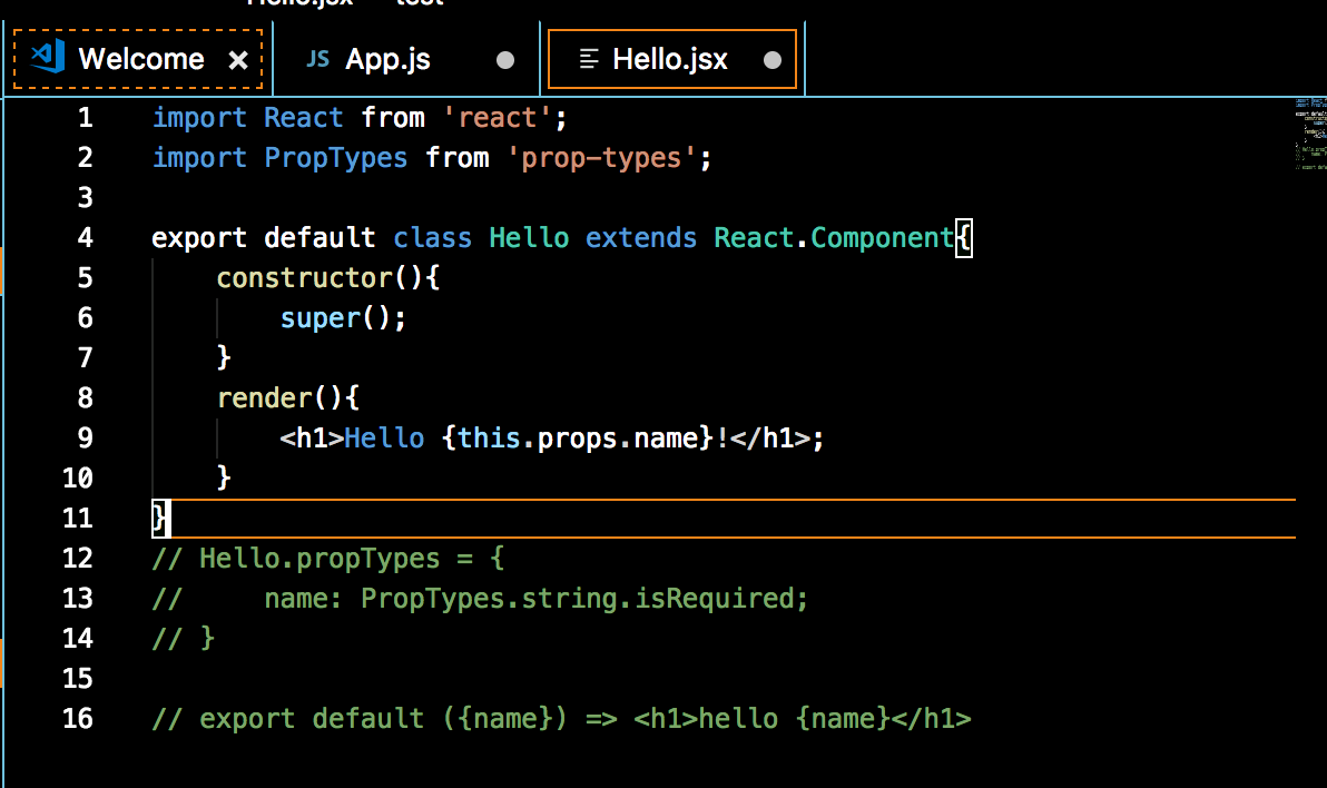 JSX attribute hint only displays for stateless functional component ...