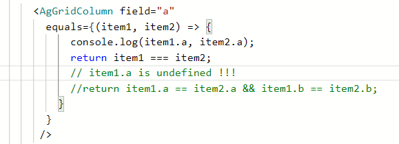 colDef.equals(val1,val2) method not working as documented/expected ...