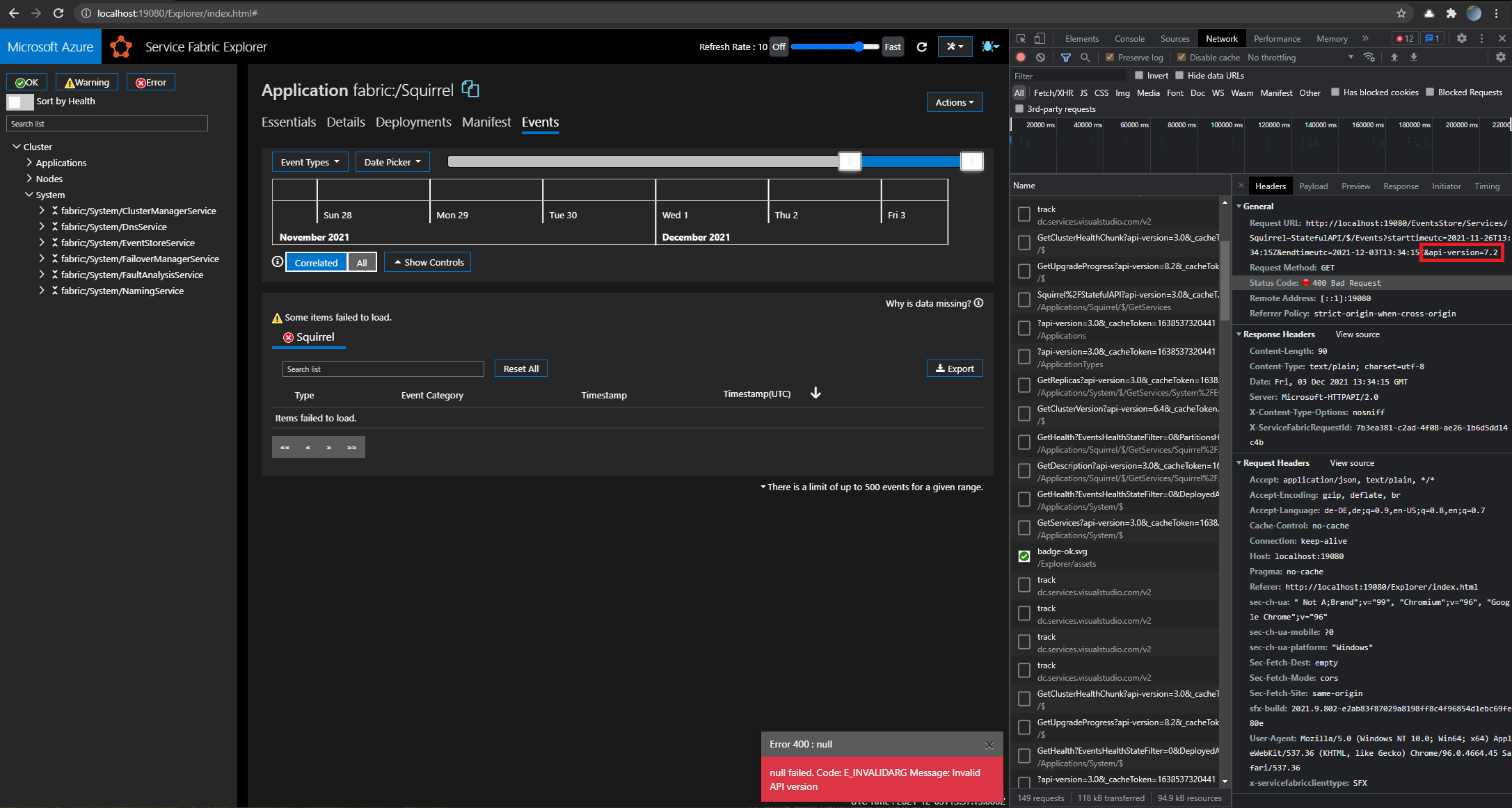 Events Invalid API version · Issue 1301 · microsoft/servicefabric · GitHub