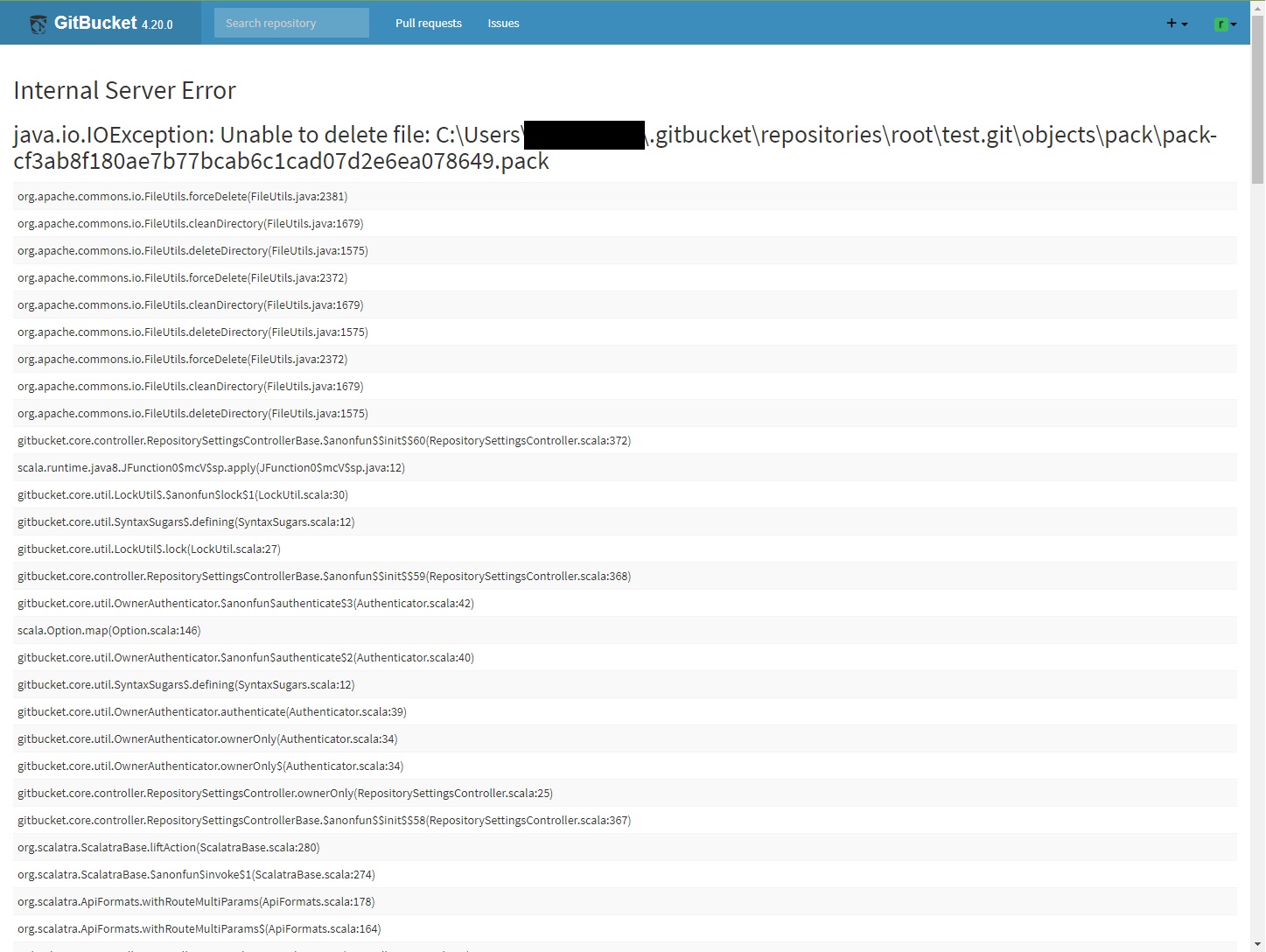 Internal Server Error when delete a repository · Issue #1842 ...