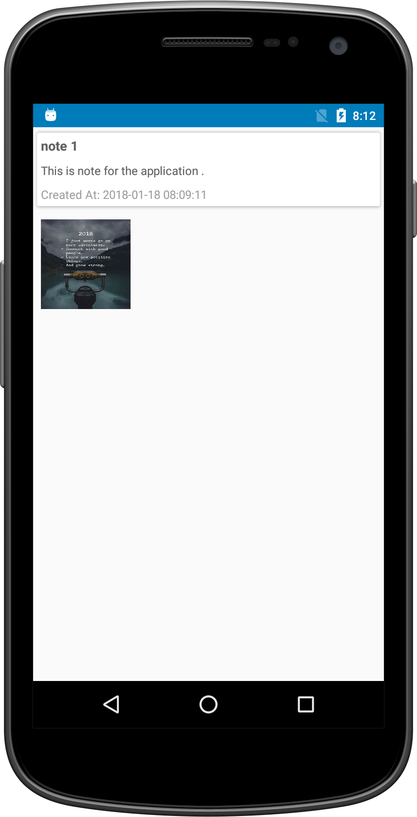 Display a selected Note