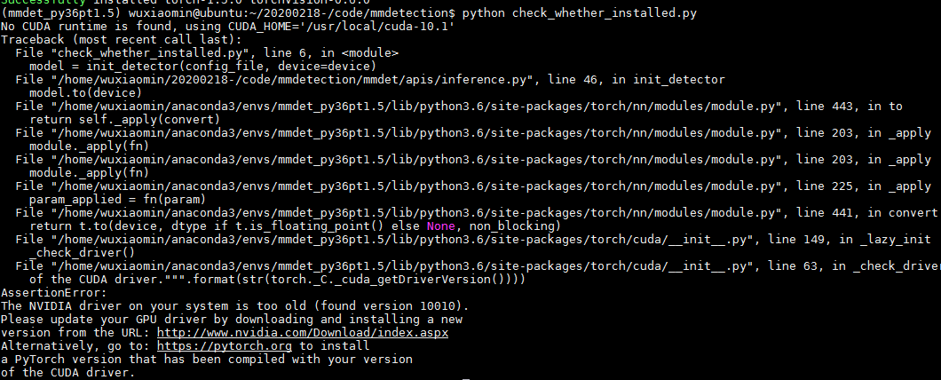 NVIDIA driver too old · Issue #4187 · open-mmlab/mmdetection · GitHub